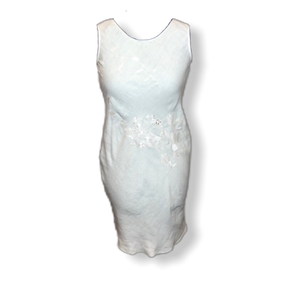 Max Studio Linen Bias-cut Dress